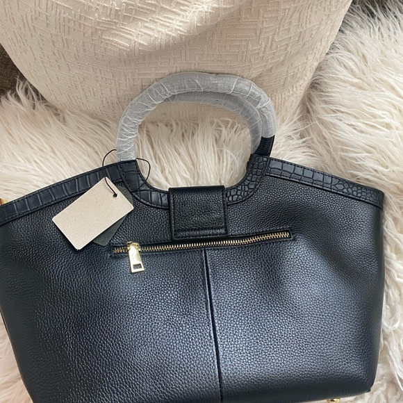 Genuine Leather Snake print Handbag - Picture 5 of 8